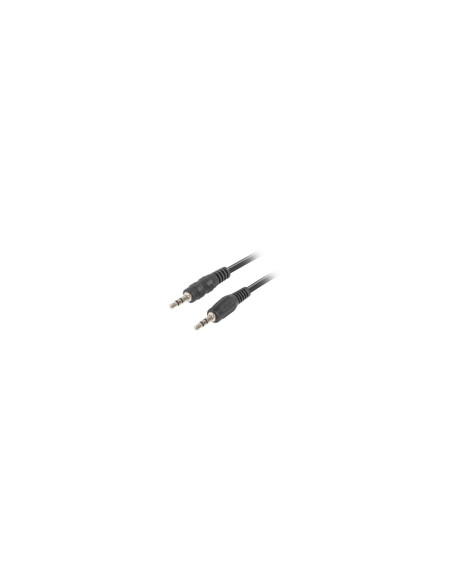 CABLE LANBERG AUDIO ESTEREO MINI JACK 3.5MM MACHO A MINI JACK 3.5MM MACHO 1.2M NEGRO CA-MJMJ-10CC-0012-BK
