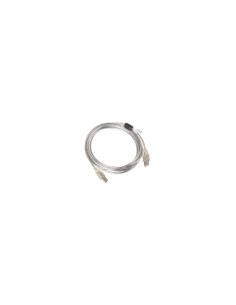 CABLE LANBERG USB-A MACHO A USB-B MACHO FERRITA 3M TRANSPARENTE CA-USBA-12CC-0030-TR