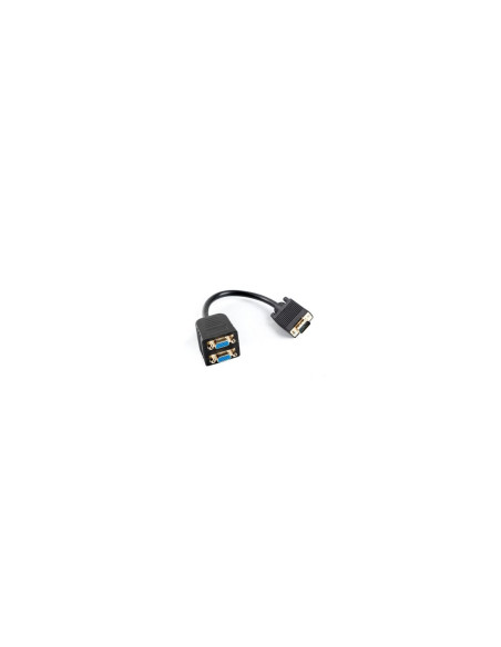 SPLITTER LANBERG VGA MACHO A 2X VGA HEMBRA NEGRO 20CM AD-0020-BK