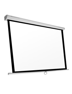 Pantalla manual Phoenix videoproyector pared y techo 169p 3mx3m posicion ajustable carcasa blanca tela super resistente PHPANTAL