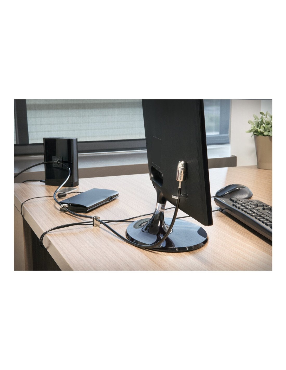 Kit de seguridad kensington con candados para ordenador de sobremesa y perifericos 2.0 negro plata K64424WW