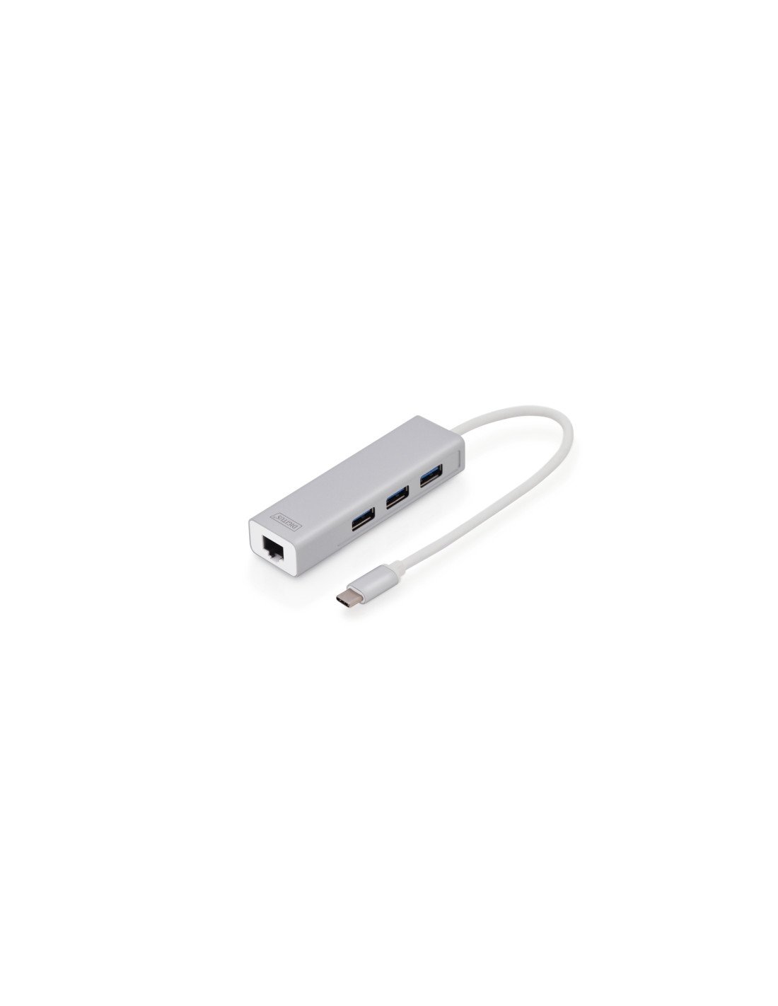 Digitus HUB de interfaz USB 3.2 Gen 1 (3.1 Gen 1) Type-C 1000 Mbit/s Gris, Blanco