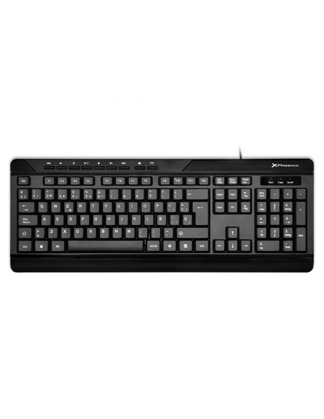 CHERRY G84-5200 teclado USB + PS/2 Negro