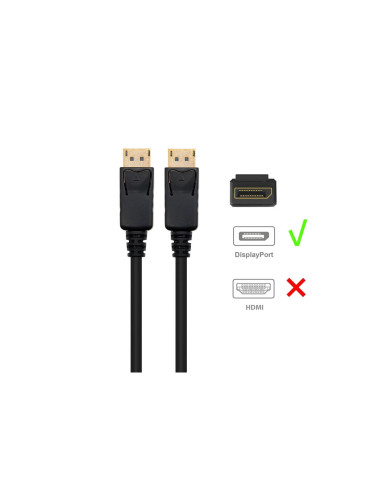 Ewent EC1406 cable DisplayPort 2 m Negro