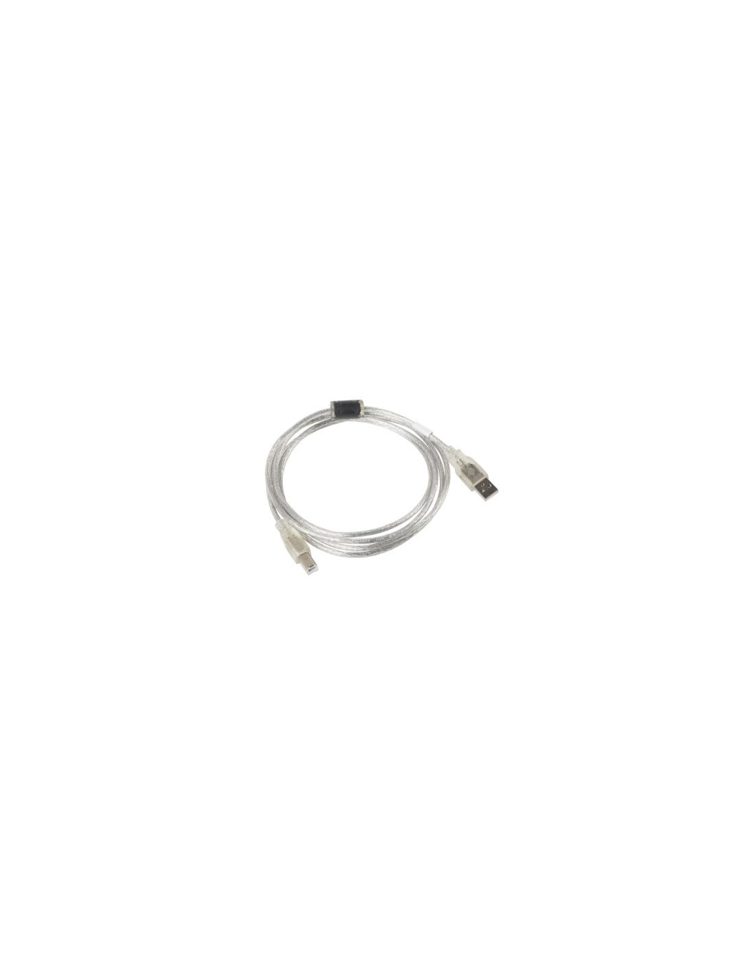 Lanberg CA-USBA-12CC-0018-TR cable USB 1,8 m USB 2.0 USB B Transparente