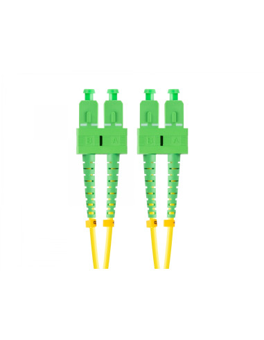 Lanberg FO-SASA-SD11-0020-YE cable de fibra optica 2 m SC/APC G.657.A1 Verde, Amarillo