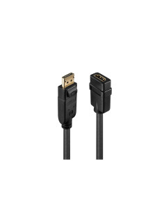 Lindy 41005 adaptador de cable de vÍ­deo 0,15 m DisplayPort HDMI Negro
