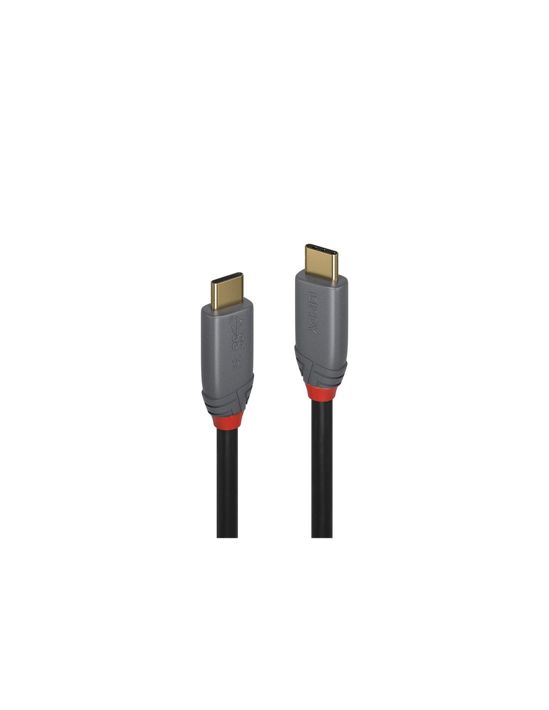 Lindy 36900 cable USB 0,5 m USB C Negro, Gris