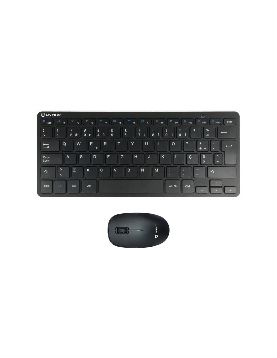 UNYKAch UK505448 teclado Ratón incluido RF inalámbrico QWERTY Portugués Negro