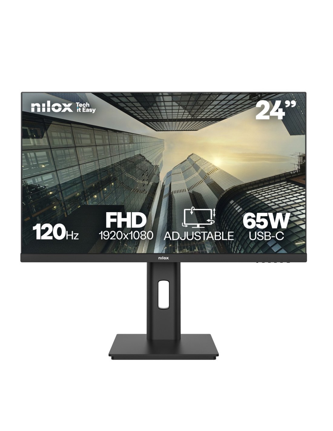 Nilox MONITOR 24 IPS 120 HZ FHD pantalla para PC 61 cm (24") 1920 x 1080 Pixeles Full HD Negro