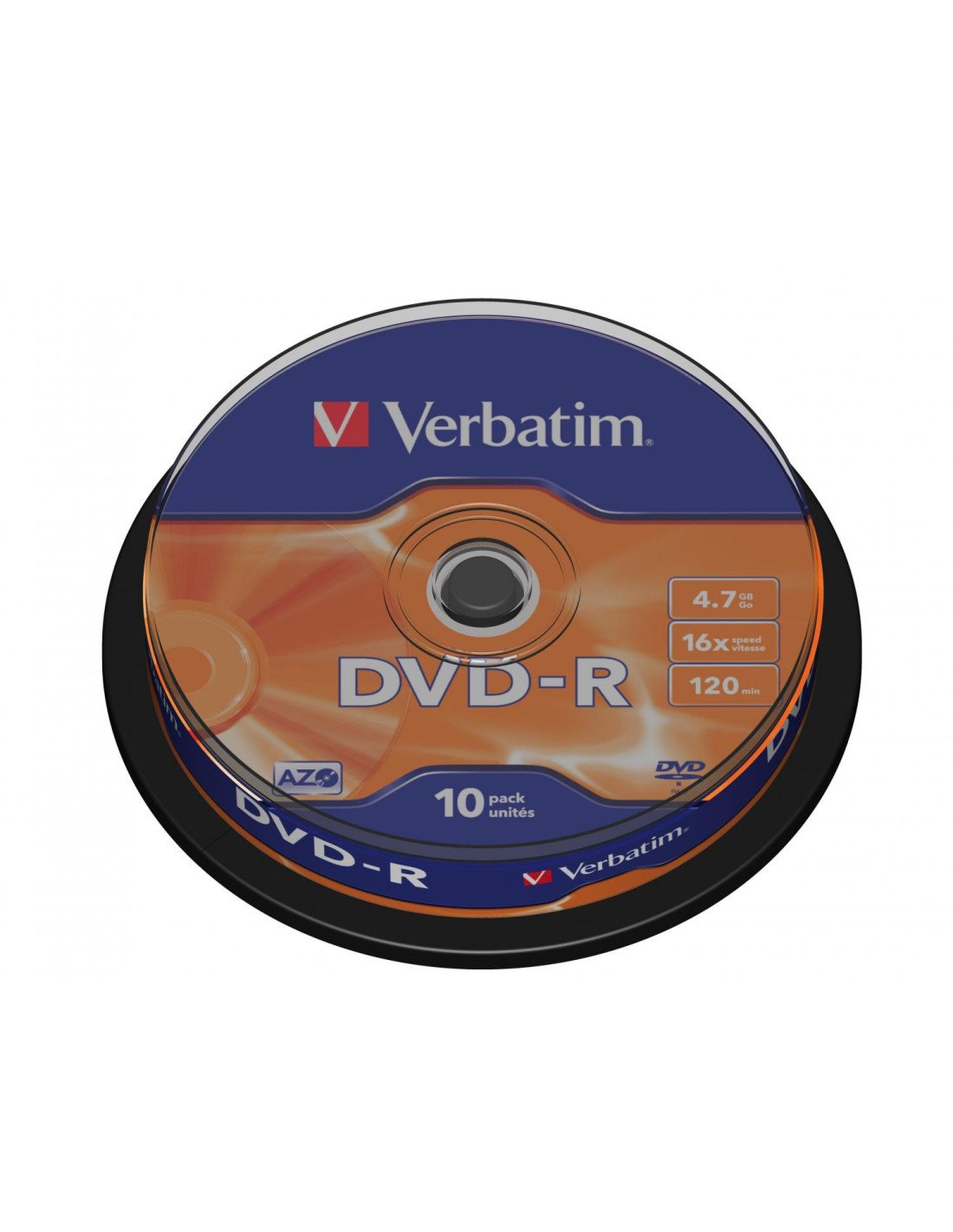 DVD-R VERBATIM 10 UNIDADES 4.7GB 16X 43523