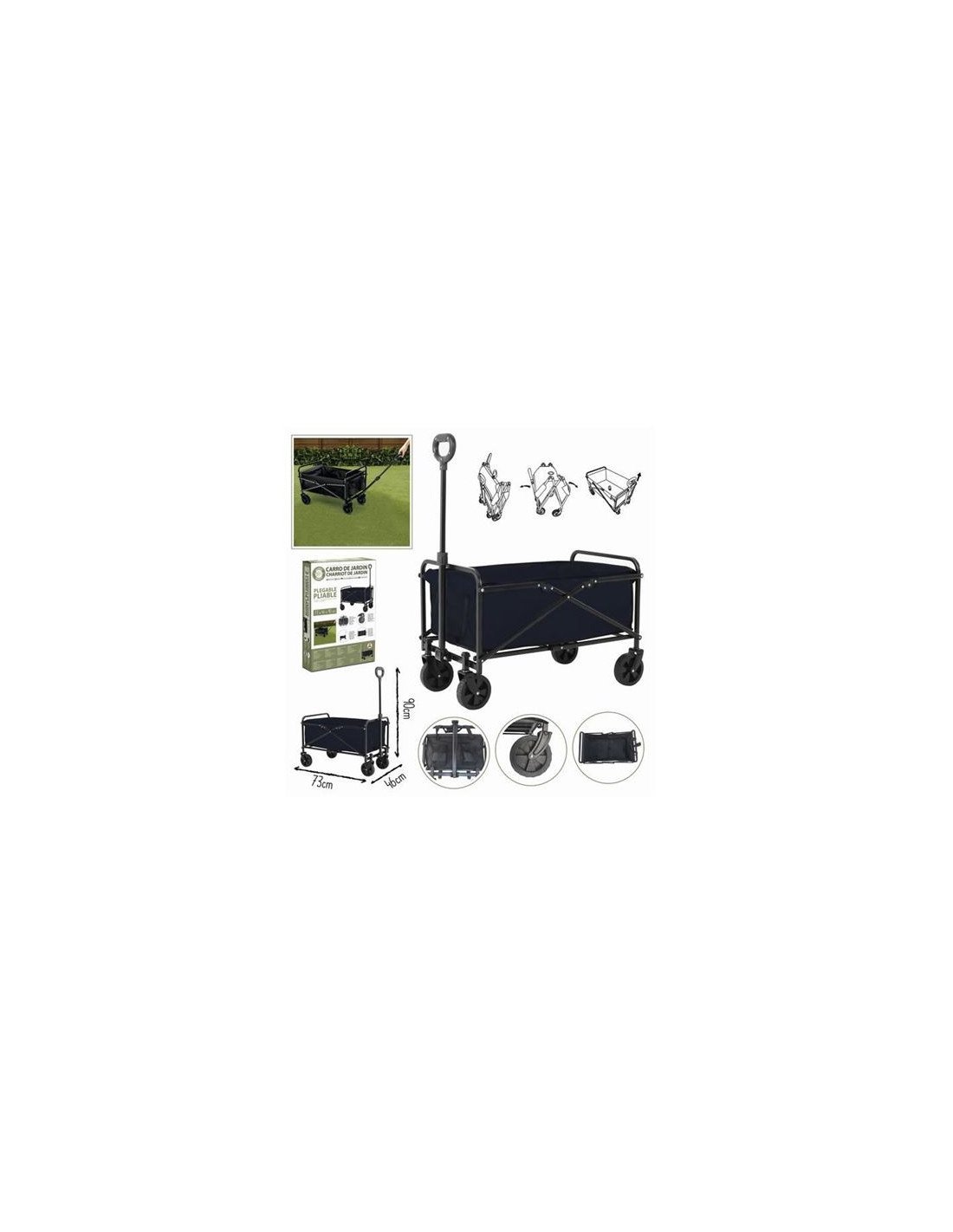 CARRO JARDIN PLEGABLE LONETA 73X46X90CM