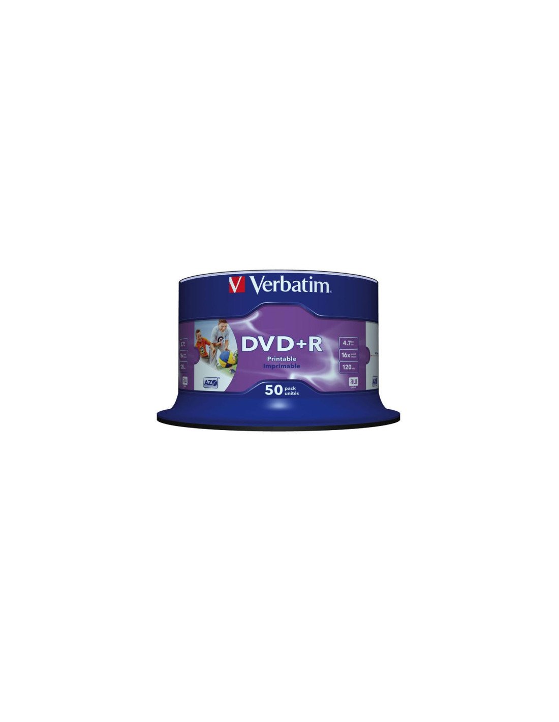 DVD+R VERBATIM 50 UNIDADES 4.7GB 16x IMPRIMIBLE 43512