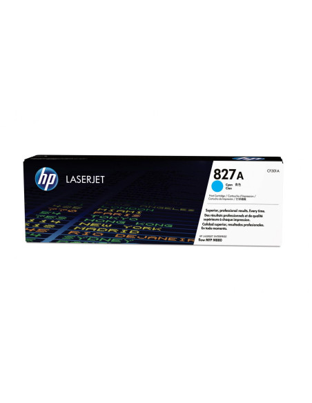 HP Cartucho de tóner original LaserJet 827A cian