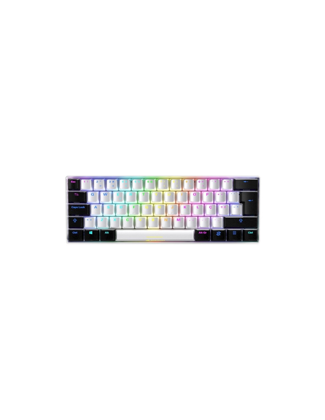 Sharkoon SGK50 S4 teclado RF inalámbrica + USB QWERTY Portugués Blanco