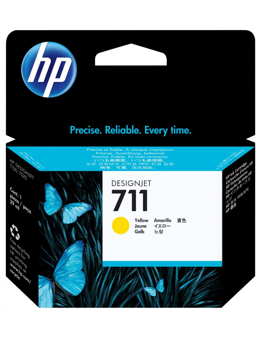 HP Cartucho de tinta DesignJet 711 amarillo de 29 ml
