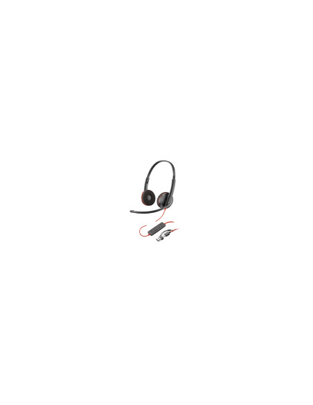 HP Poly Auriculares Poly Blackwire 3220 estéreo USB-C negro +