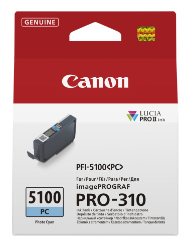 Canon PFI-5100 PC cartucho de tinta 1 pieza(s) Original Fotos cian