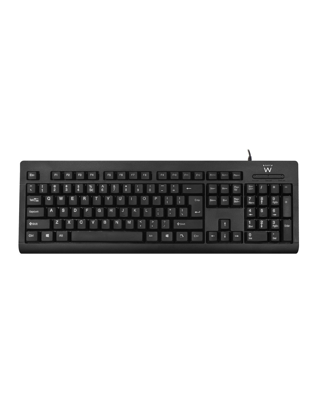 Ewent EW3190 teclado Universal USB QWERTY Internacional de EE.UU. Negro