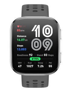 Amazfit Bip 6 Charcoal 5 cm (1.97") AMOLED Digital 390 x 450 Pixeles Pantalla táctil Plata GPS (satélite)