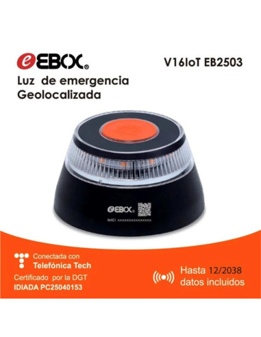 Ebox V16IoT Baliza V16 Homologada y Conectada a la DGT