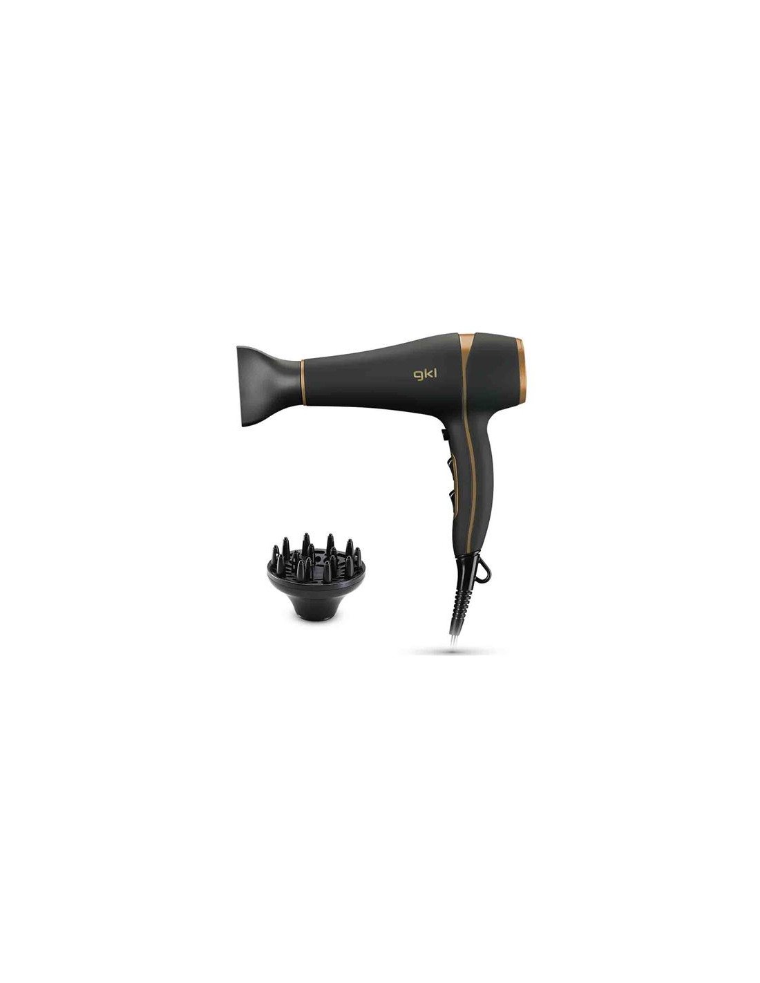 SECADOR DE PELO IONICO PROFESIONAL 2200W NEGRO Y DORADO GKL