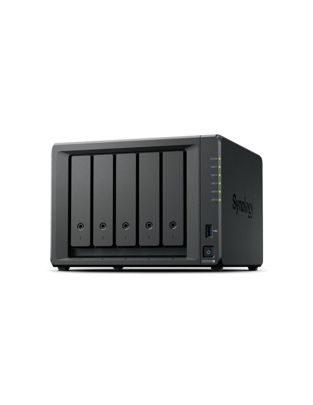 Synology DiskStation DS1525+ servidor de almacenamiento NAS Ryzen Embedded V1500B 8 GB DDR4 0 TB Negro