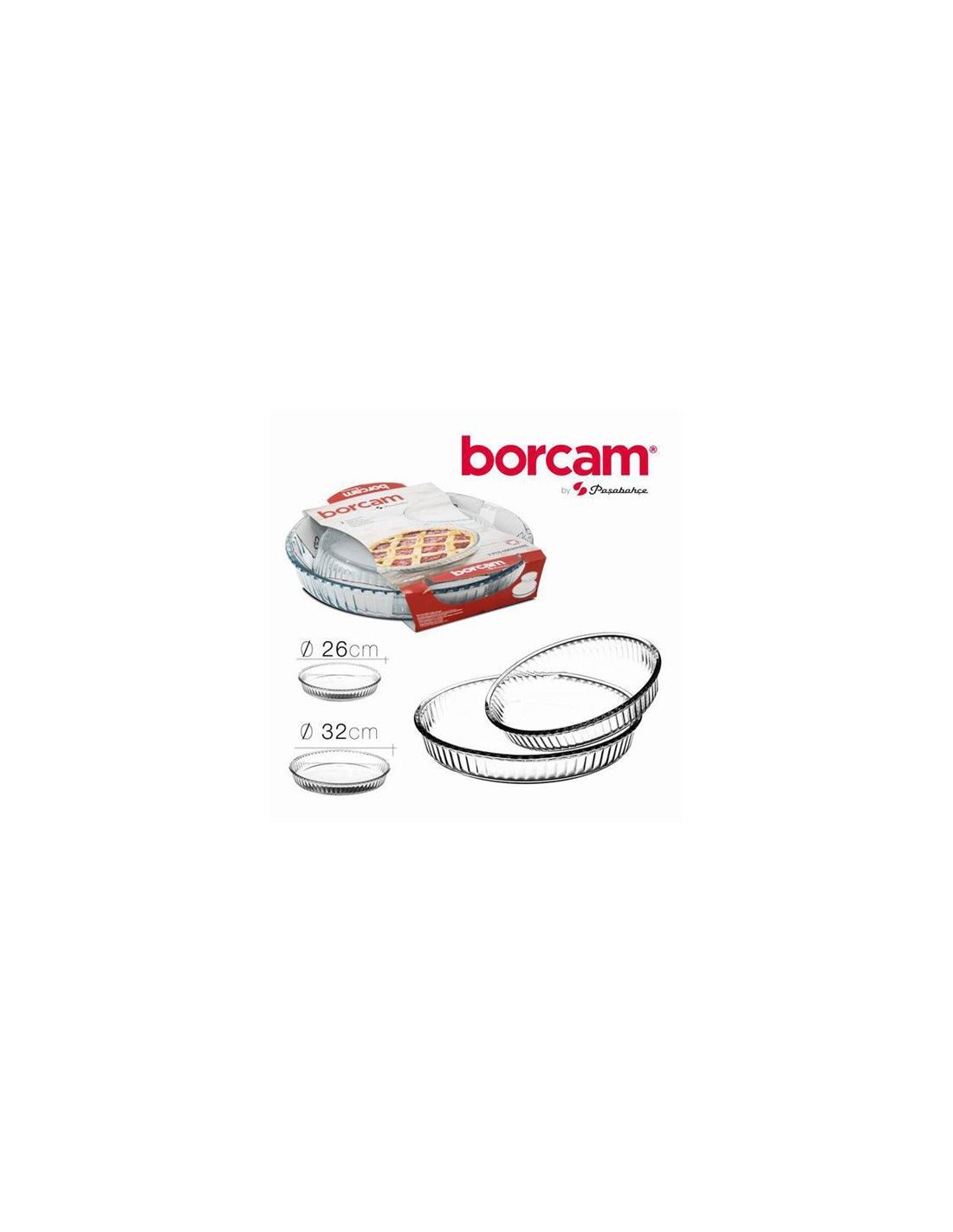 SET 2 FUENTES PARA TARTAS 32/26 CM BORCAM