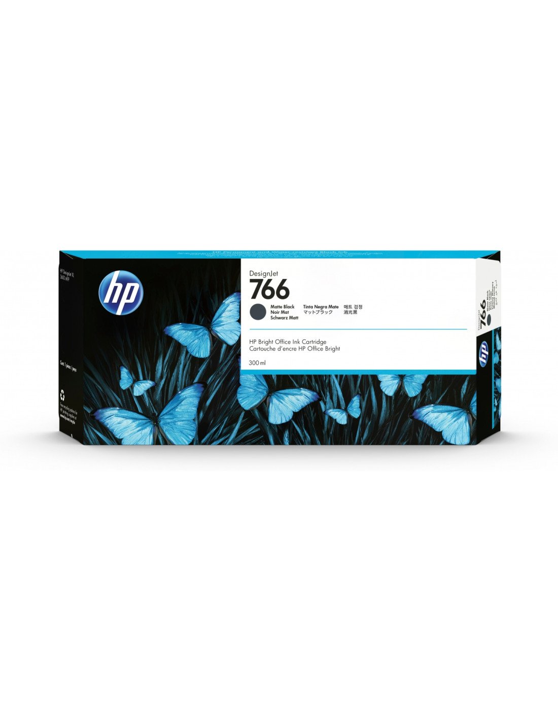 HP 766 cartucho de tinta 1 pieza Original Rendimiento estándar Negro mate