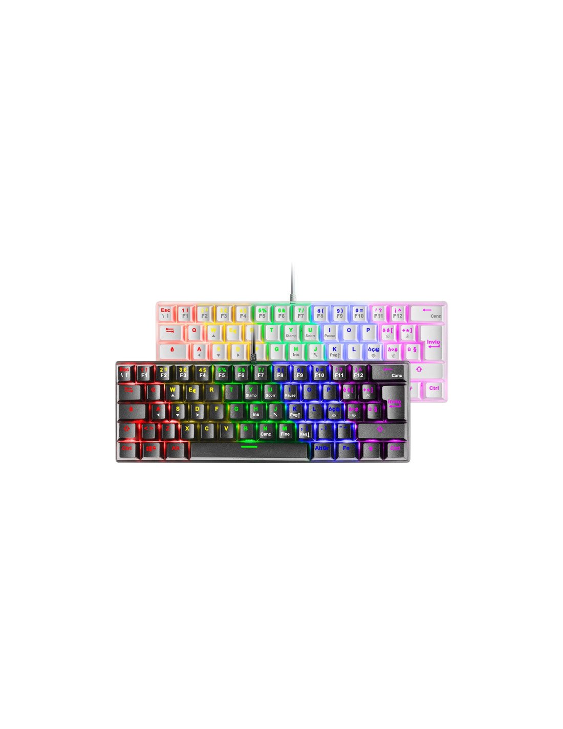 Mars Gaming MK60 teclado Juego USB QWERTY Italiano Negro