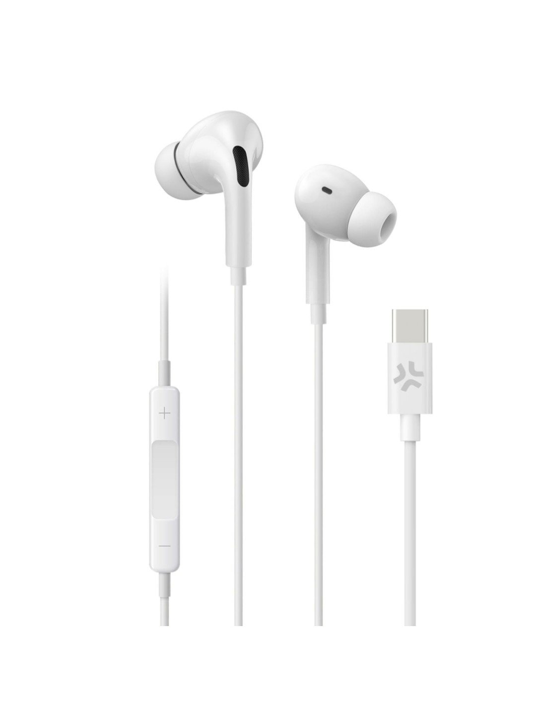 Celly UP1200TYPECWH auricular y casco Auriculares Alámbrico Dentro de oído Llamadas/Música USB Tipo C Blanco
