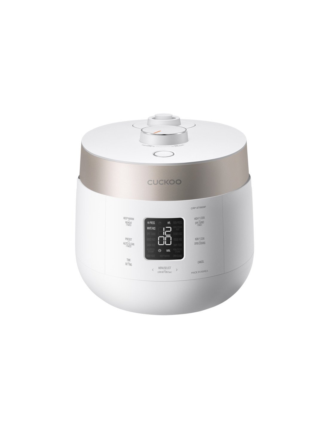 Cuckoo CRP-ST0609F arrocera 1,08 L 880 W Champán, Blanco