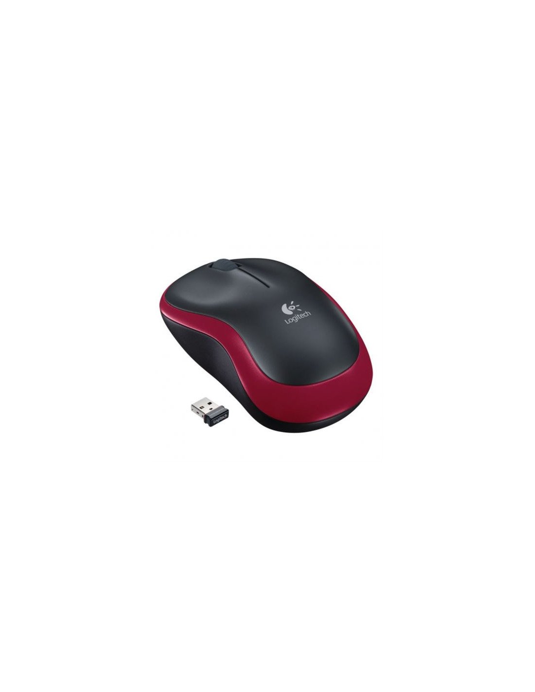 RATON OPTICO LOGITECH M185 WIRELESS ROJO