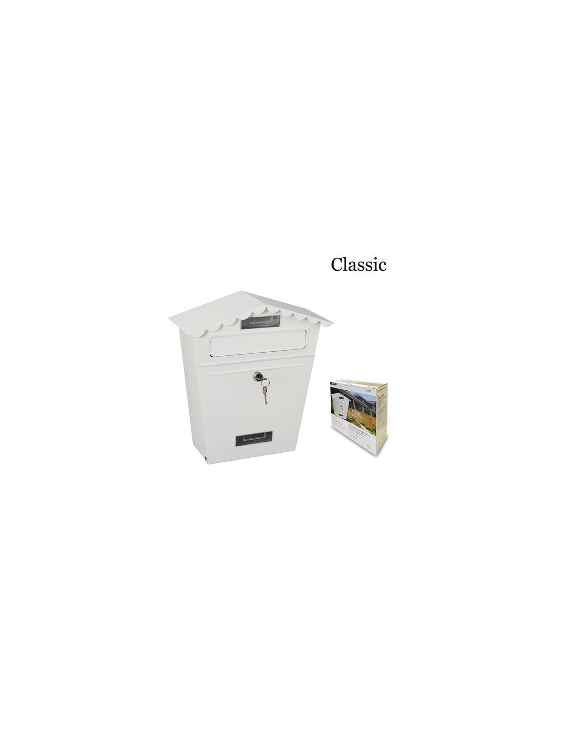 BUZON DE ACERO MODELO CLASSIC BLANCO