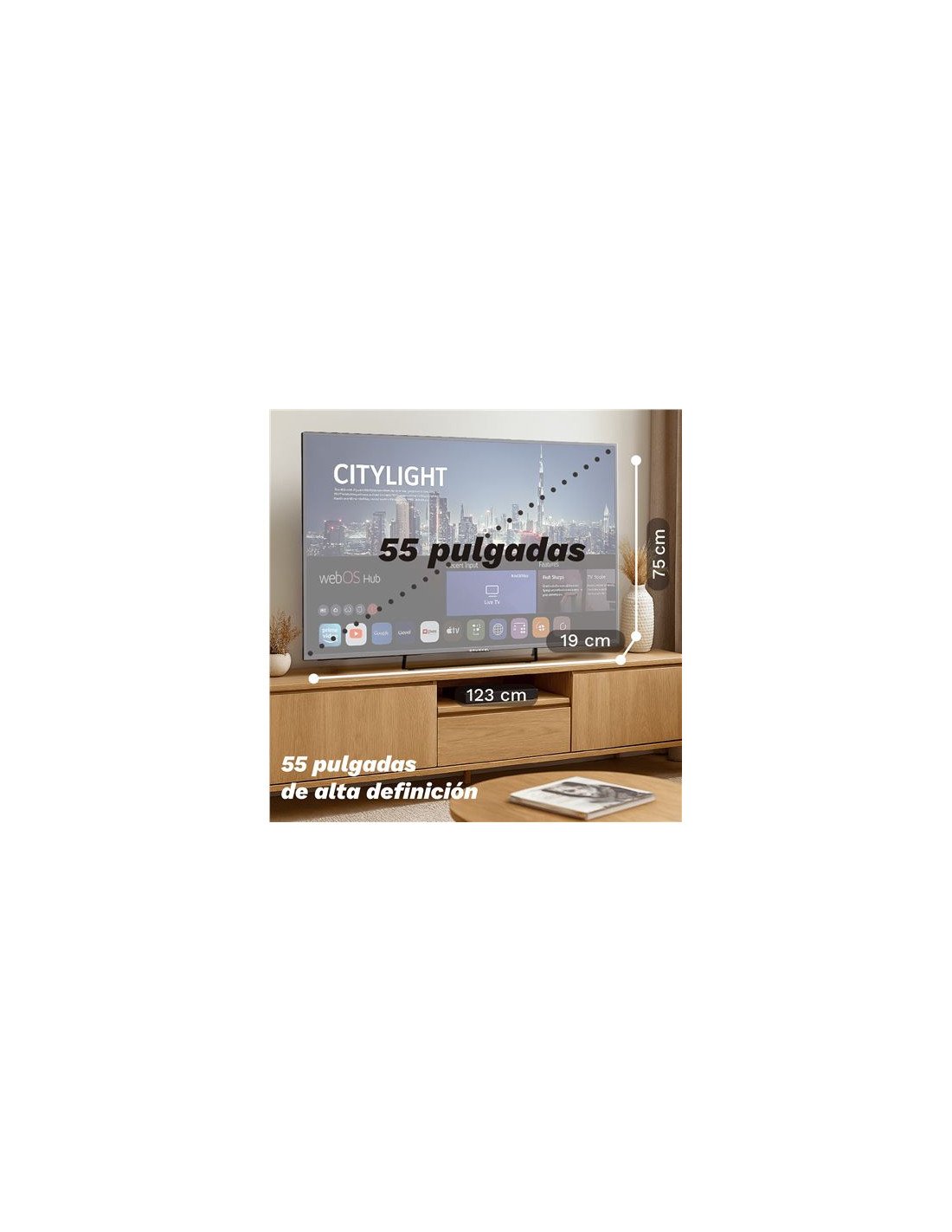 TELEVISOR QLED 55\" SMART TV WEBOS 5525W GRUNKEL