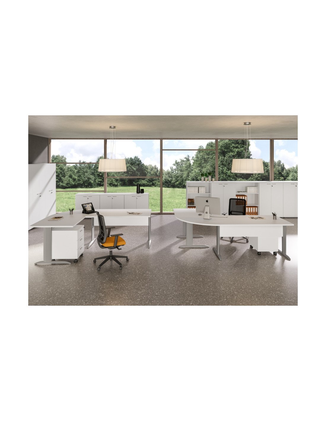 ArtExport MESA PRESTO 160 BLANCO PATA METAL