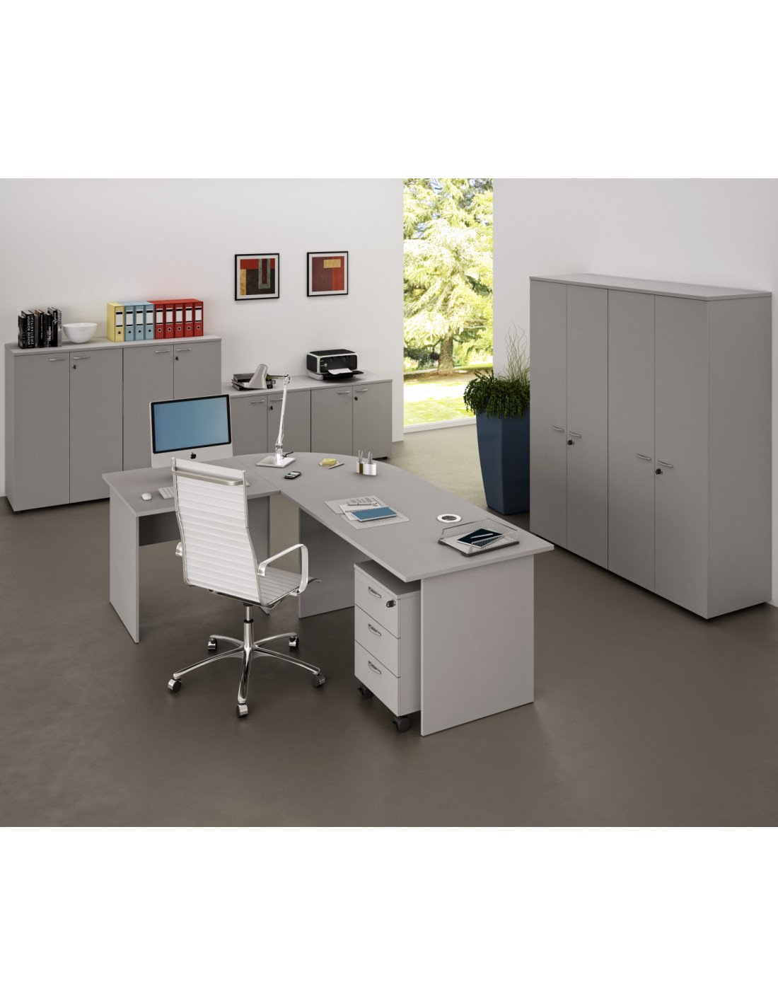 ArtExport Armario medio PRESTO  gris 80X35X120