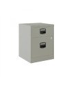 Cajonera Bisley 1 cajón personal, 1 cajón archivo. Móvil 40cm gris