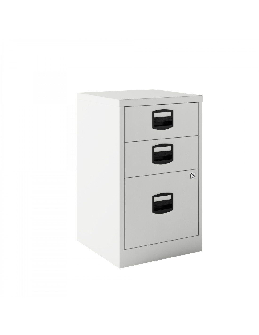 Cajonera Bisley 2 cajones personales, 1 cajón archivo. Fija 40cm Gris