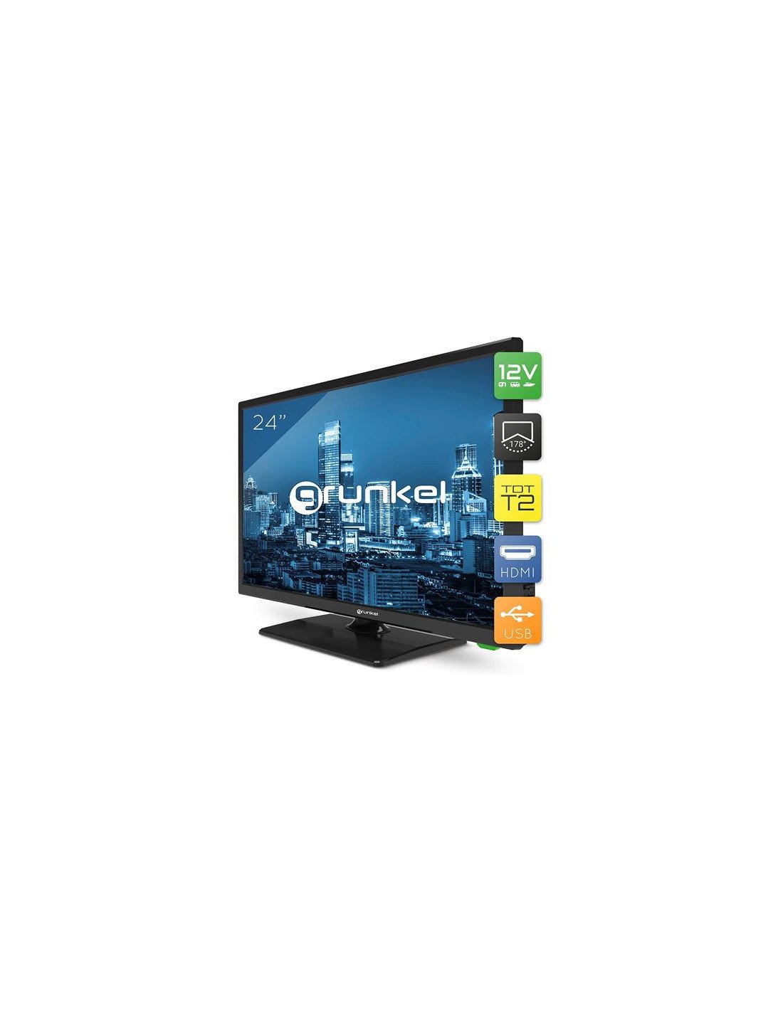 TELEVISOR 24\" LED 12/220V 12V GRUNKEL