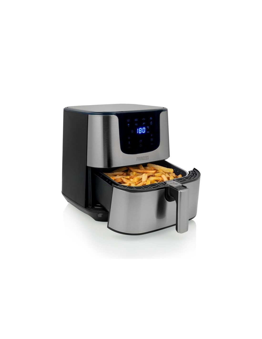 Princess 182060 Sencillo 5,5 L Independiente 1700 W Freidora de aire caliente Plata