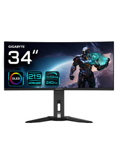 GIGABYTE Monitor de juegos curvo OLED WQHD MO34WQC2 de 34" - 3440 x