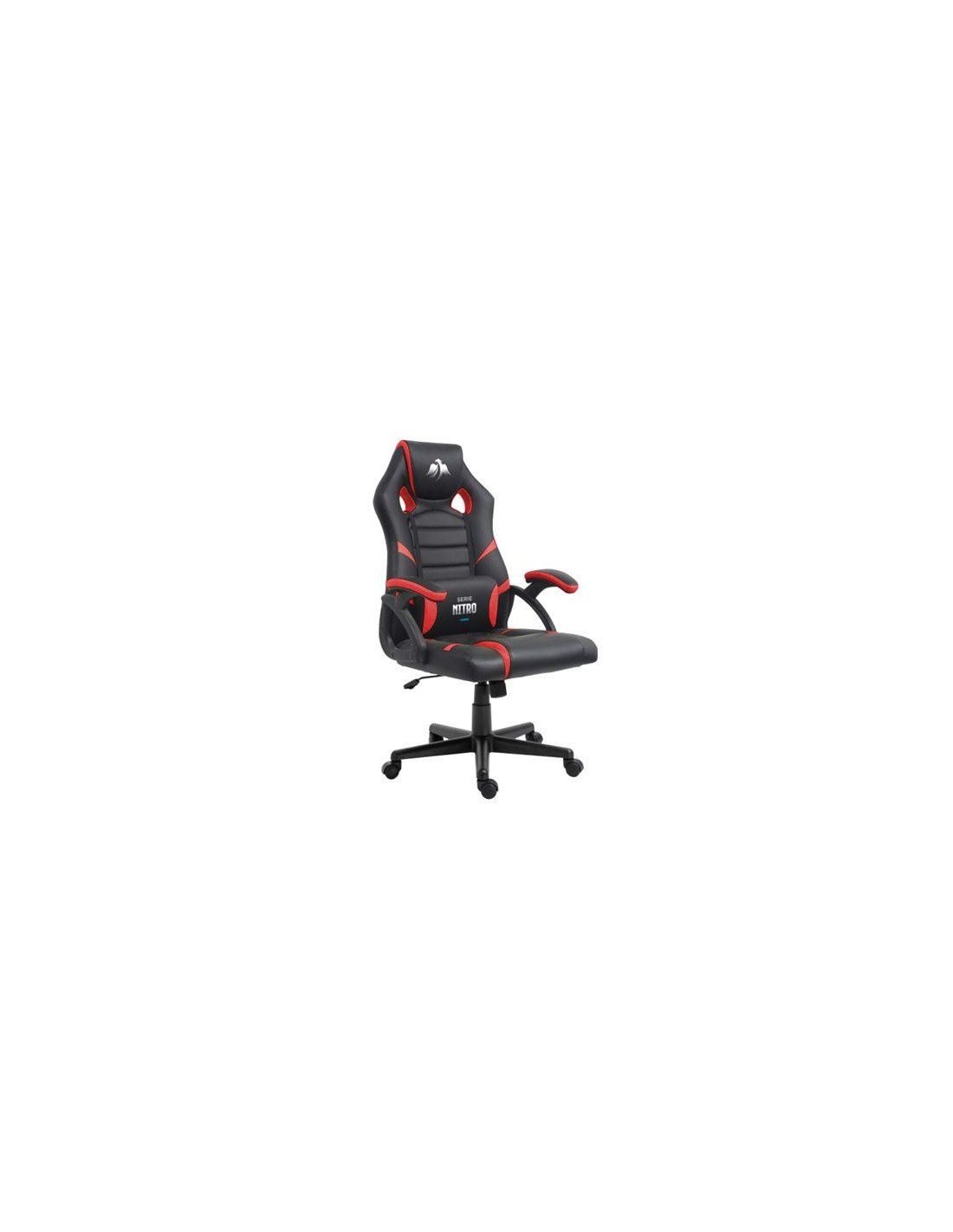SILLA GAMING SERIE NITRO NEGRO/ROJO CROMAD
