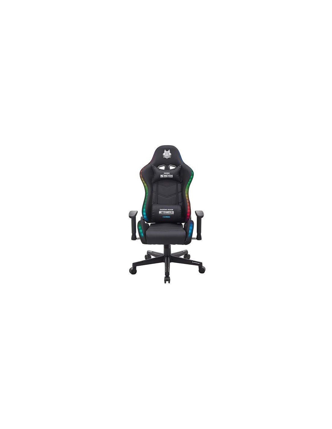 SILLA GAMING RGB SERIE FENRIR NEGRA CROMAD