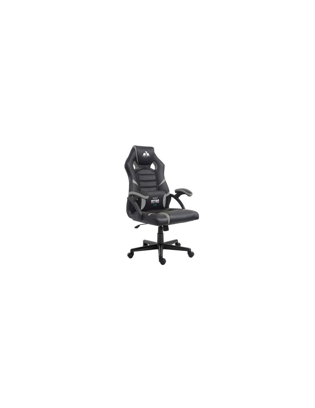 SILLA GAMING SERIE NITRO NEGRO/GRIS CROMAD