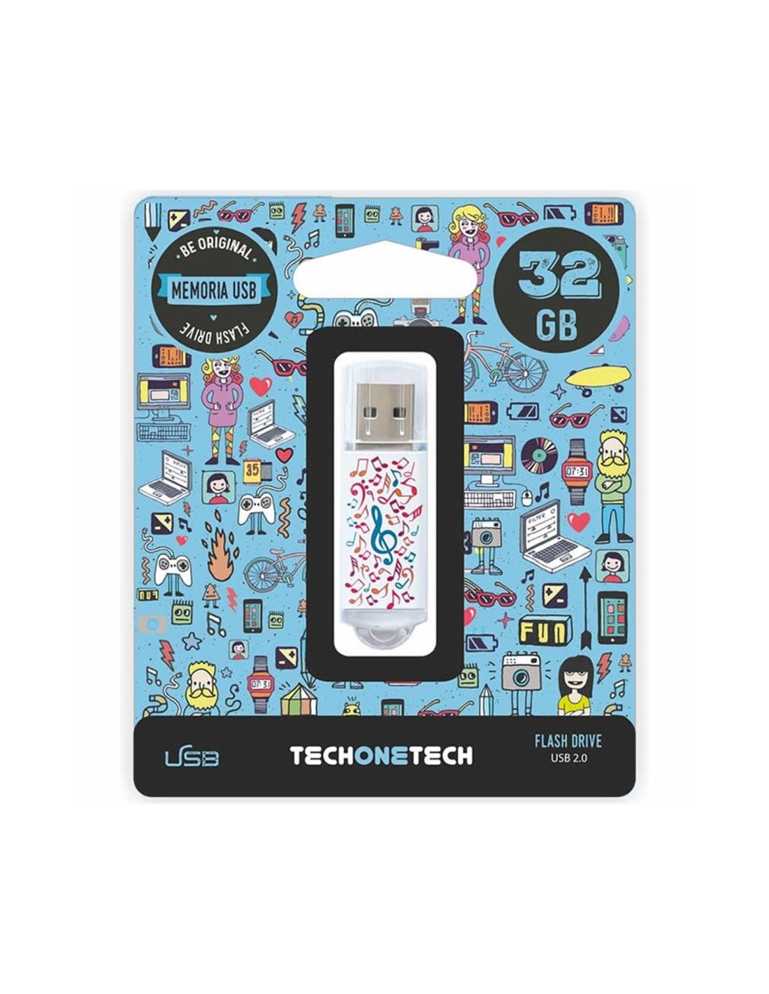 MEMORIA USB 2.0 TECH ONE TECH 32GB MUSIC DREAM TEC4003-32