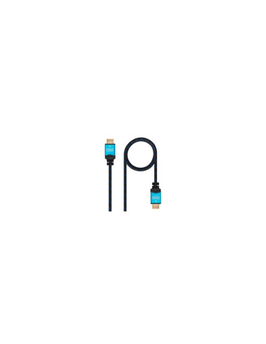 Nanocable Cable HDMI V2.0 4K@60GHz 18 Gbps A/M-A/M, negro, 1.0 m.