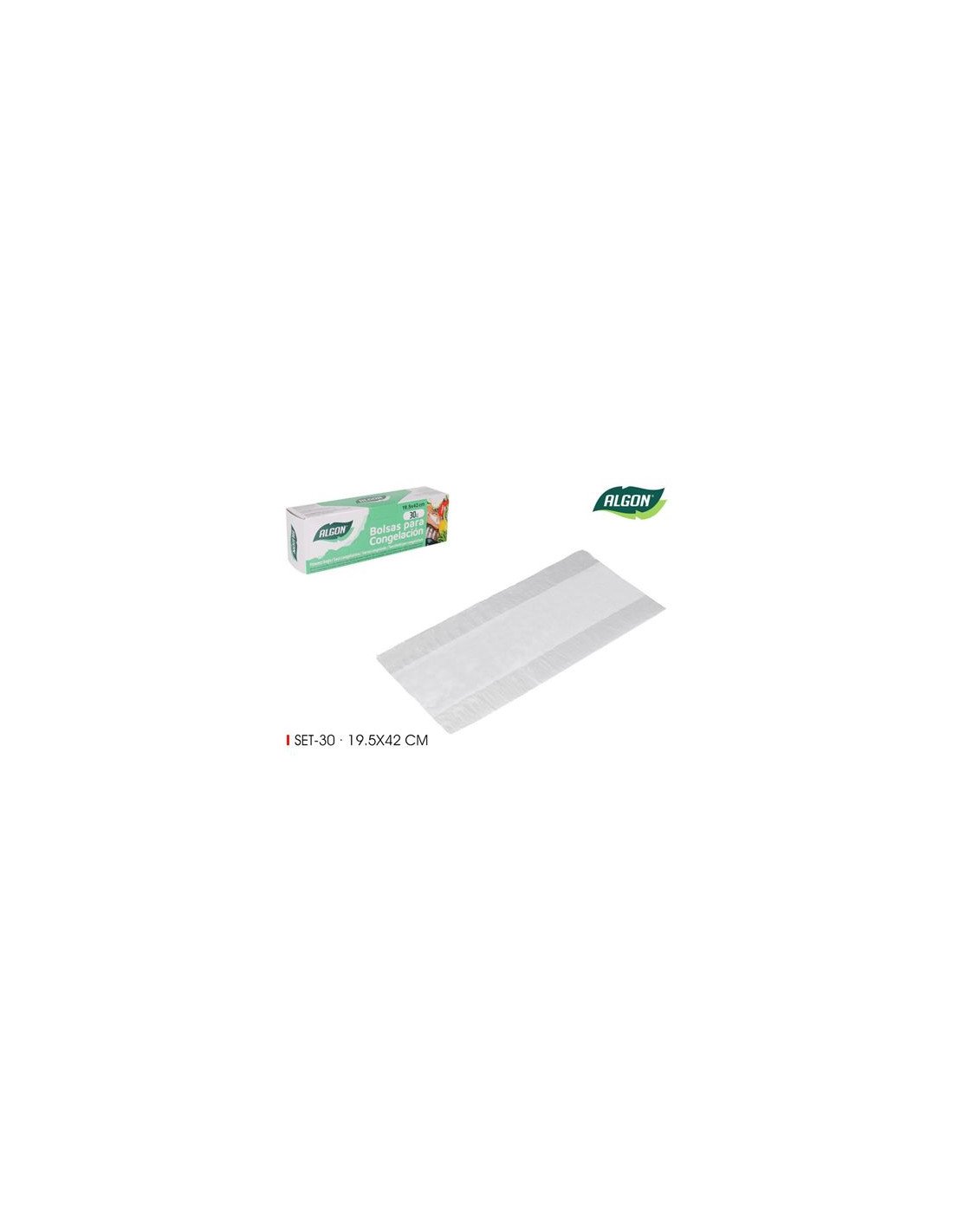 PACK 30 BOLSAS CONGELACION 20X42CM ALGON