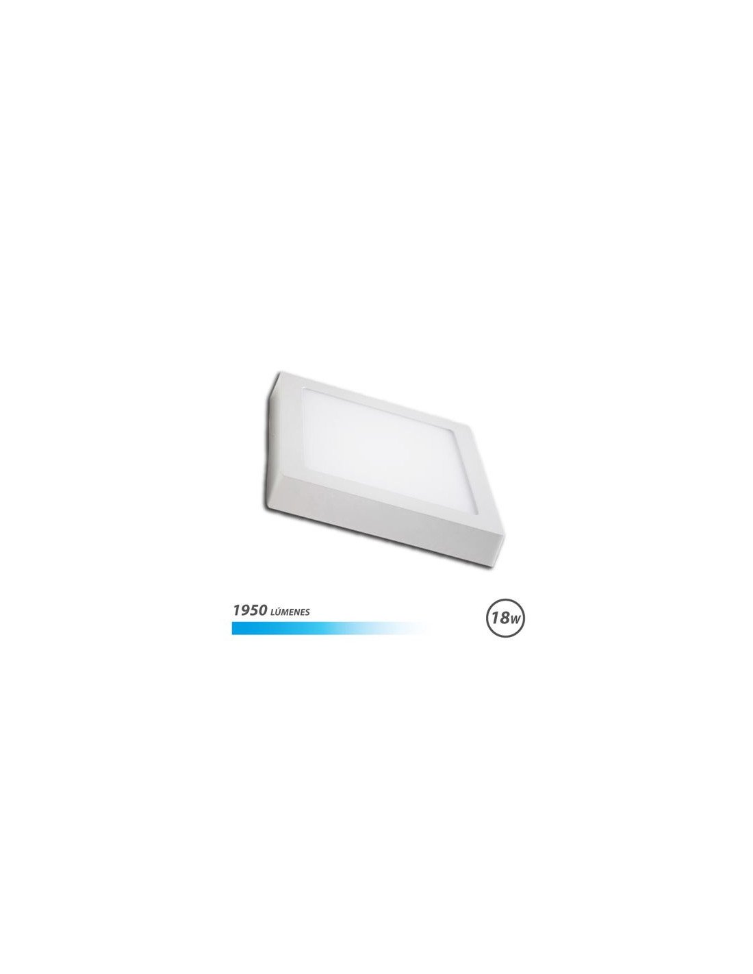 DOWNLIGHT CUADRADO SOBRE PARED LED 18W 1950LM LUZ FRIA ELBAT