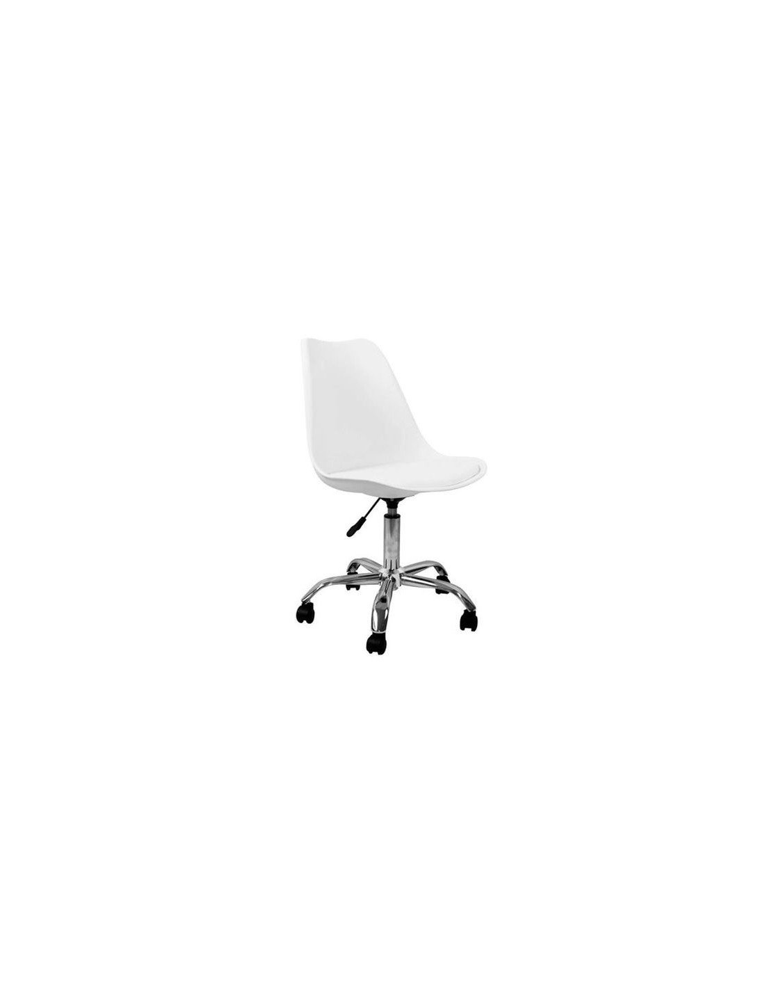 SILLA DE ESCRITORIO CON RUEDAS 97X47X58CM BLANCA